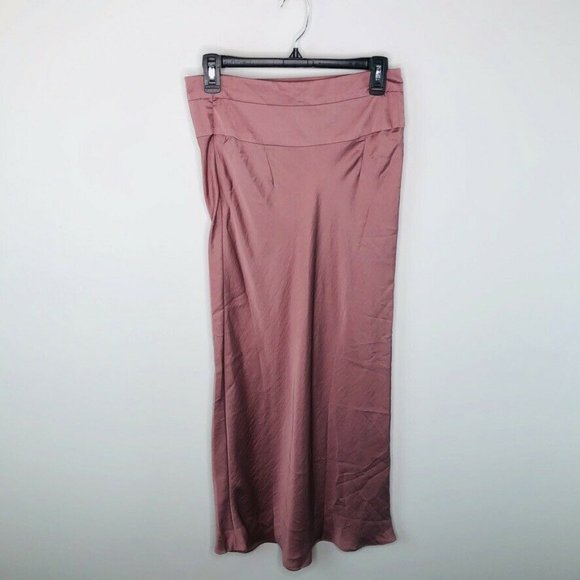 Free People $78 Normani Bias Skirt Dawn Mauve - Picture 5 of 7